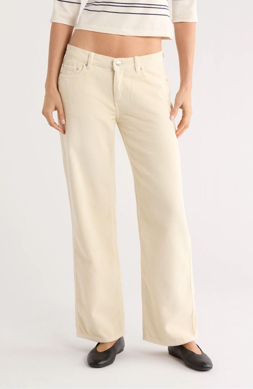 ✨DL1961 Drue Low Rise Straight Leg Corduroy Manilla Sz 25 Jeans✨